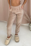 CLASSIC Joggers in Taupe Velour