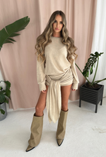 BEAU Knitted Dress in Taupe