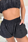 Giselle Bloomers Set in Black Broderie