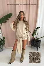 BEAU Knitted Dress in Taupe