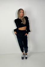 FREYA Classic Jogger Set in Black Velour