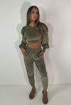 FREYA Classic Jogger Set in Khaki Velour