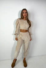 FREYA Classic Jogger Set in Taupe Velour
