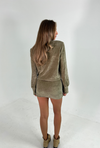 BRYNN Dress in Khaki Velour