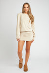 BLAKE Dress in Light Beige Velour