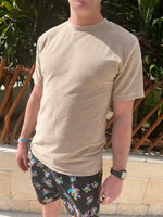 ÉTOILE Mens Towelling Tee in Taupe Terry Towelling