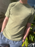 ÉTOILE Mens Towelling Tee in Khaki Terry Towelling